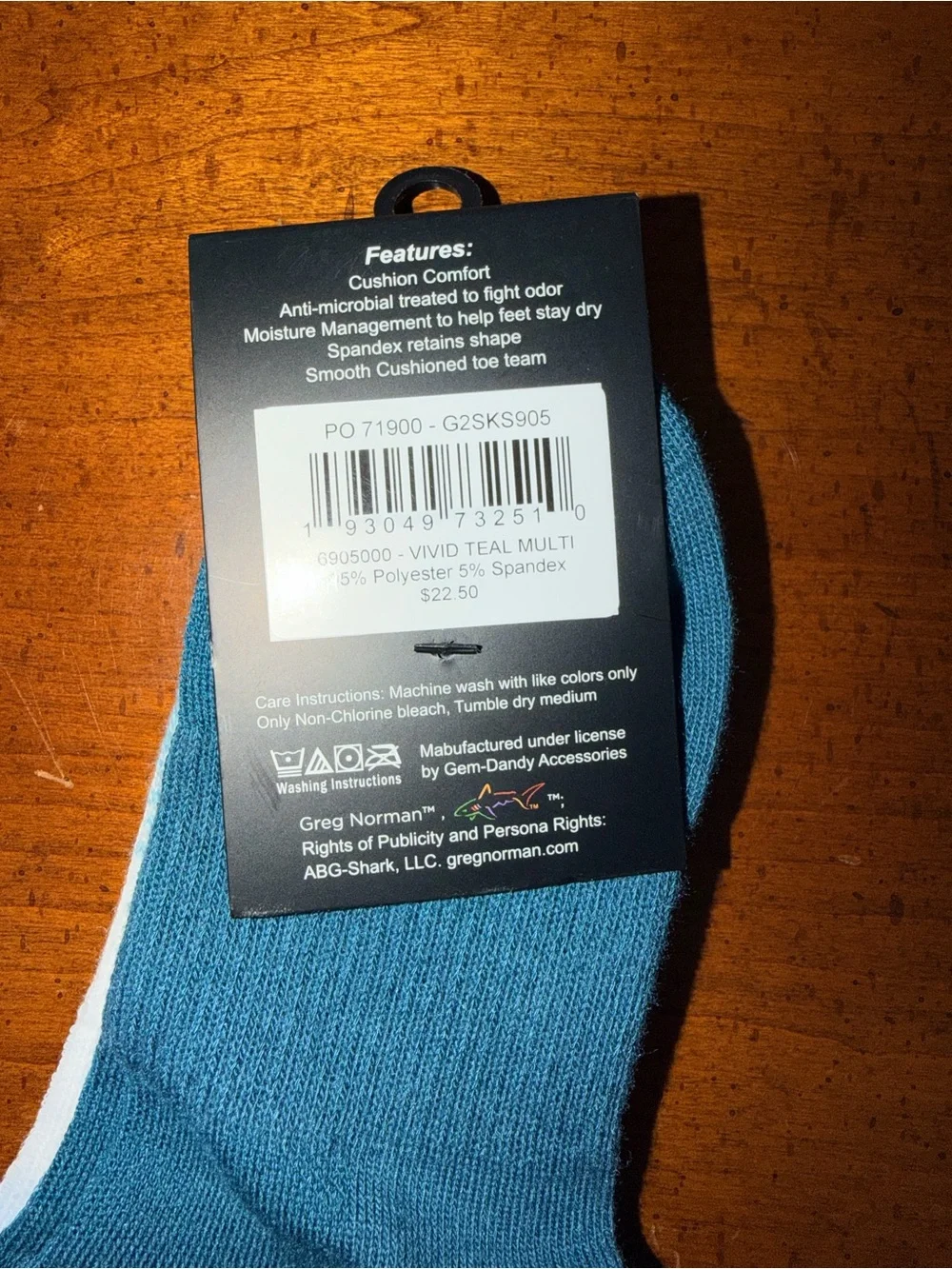 NWT Greg Norman Performance Low-Cut Socks - Blue & Maroon (2-Pack) Shoe Size 5-9